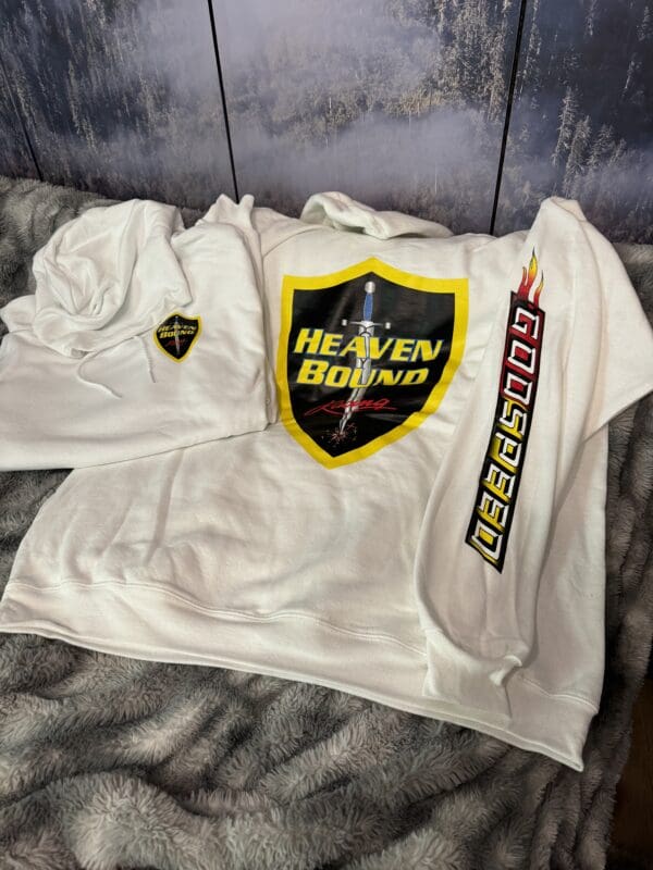 White Heaven Bound Racing hoodie.