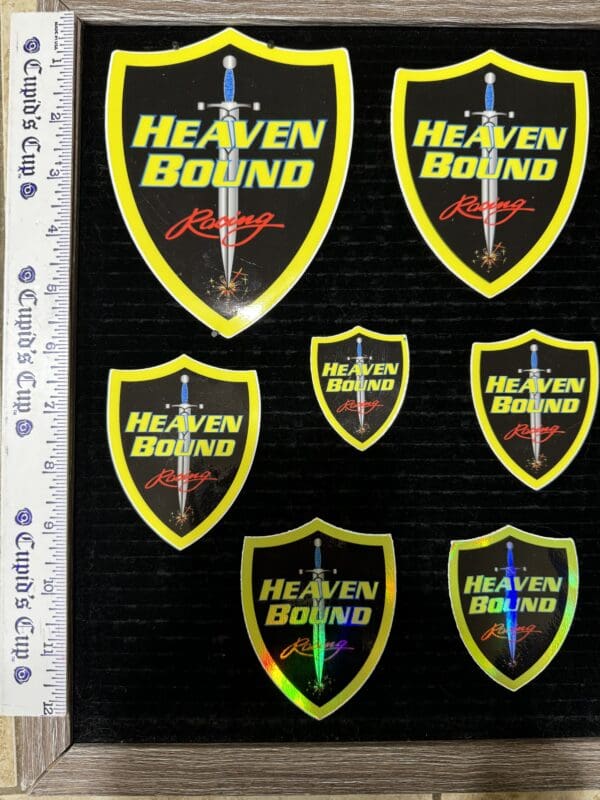 Heaven Bound Racing stickers.